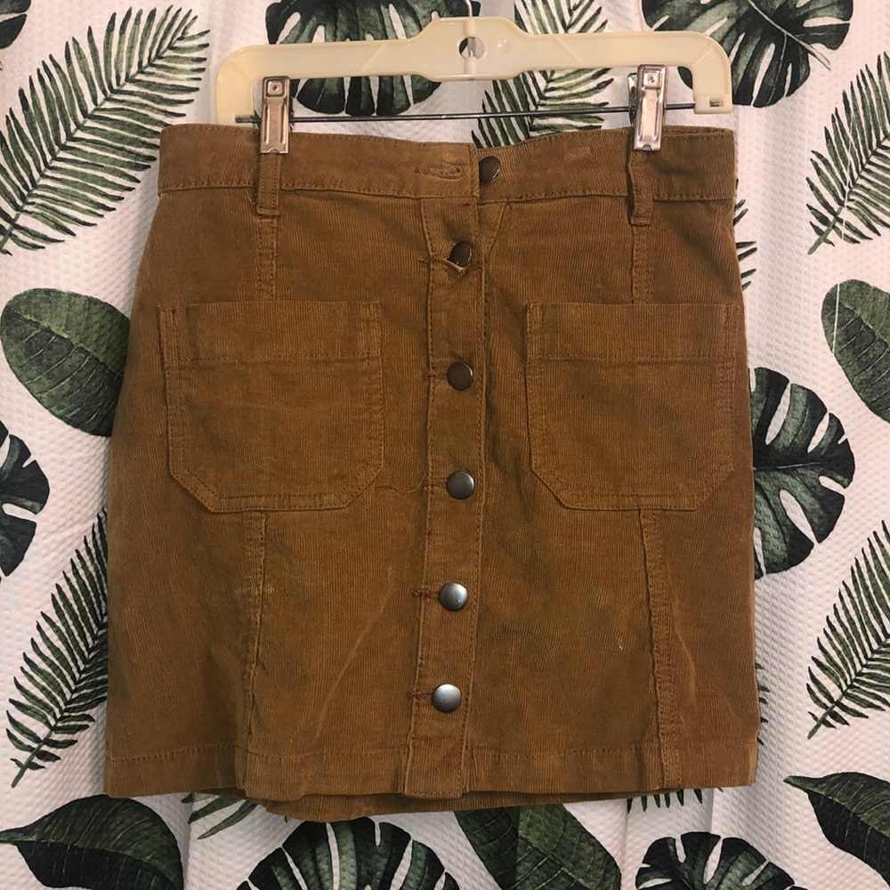 Brown corduroy skirt